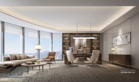 现代简约风老总办公室设计图,老总办公室设计图