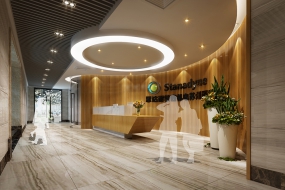 办公室前厅灯饰装饰效果图