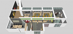 制造公司办公室装修设计全景图,办公室装修设计全景图