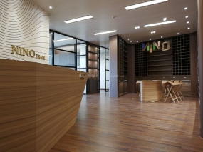 商务稳重风办公室前厅设计效果图,办公室前厅设计效果图