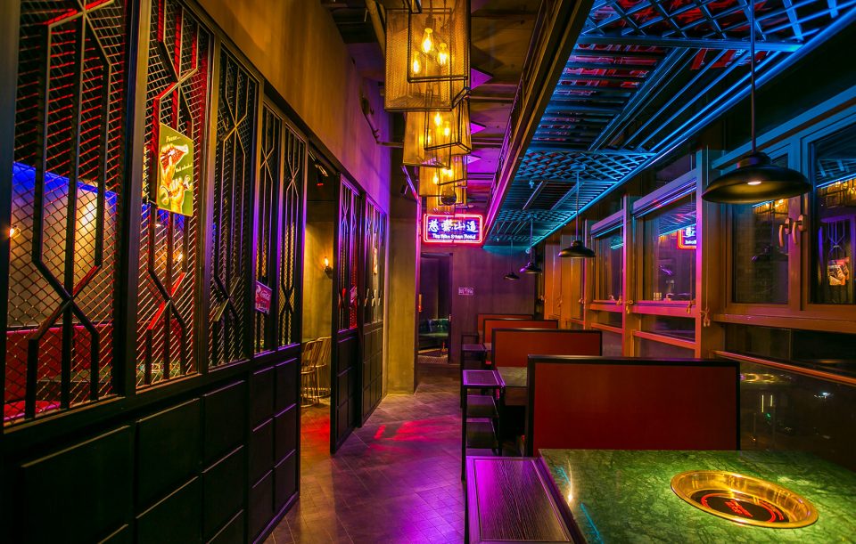 火锅店装饰实景图,火锅店装饰效果图