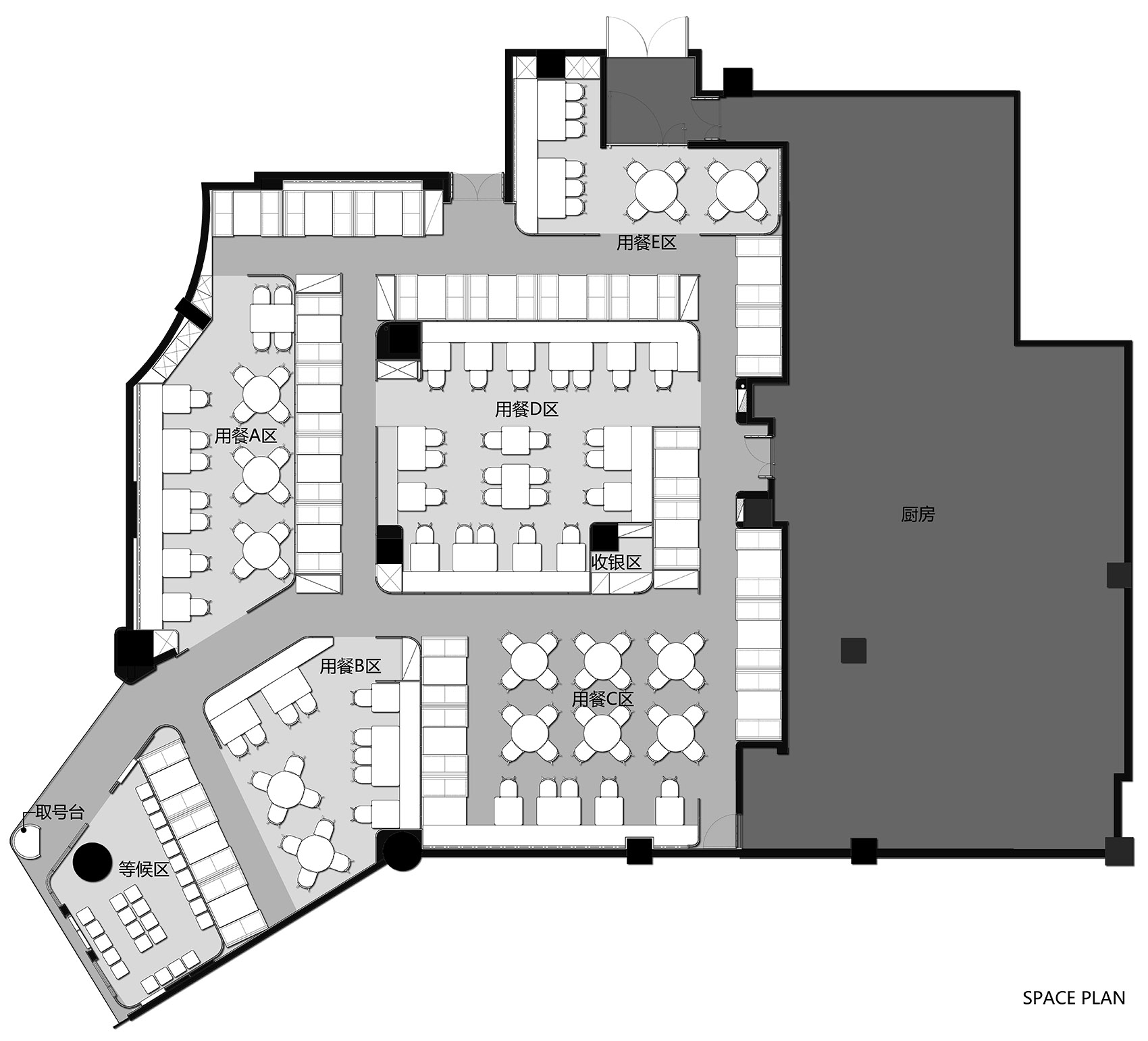 餐馆装修平面图,餐馆设计平面图