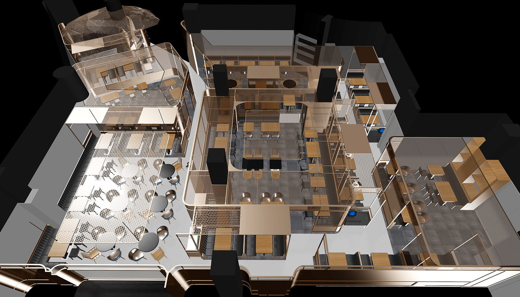 餐馆空间设计效果图,餐馆空间设计实景图