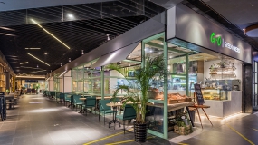 沙拉店装修设计布局图,沙拉店设计效果图