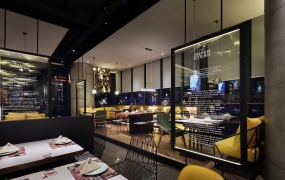 牛排餐厅设计案例图,牛排餐厅设计布局图