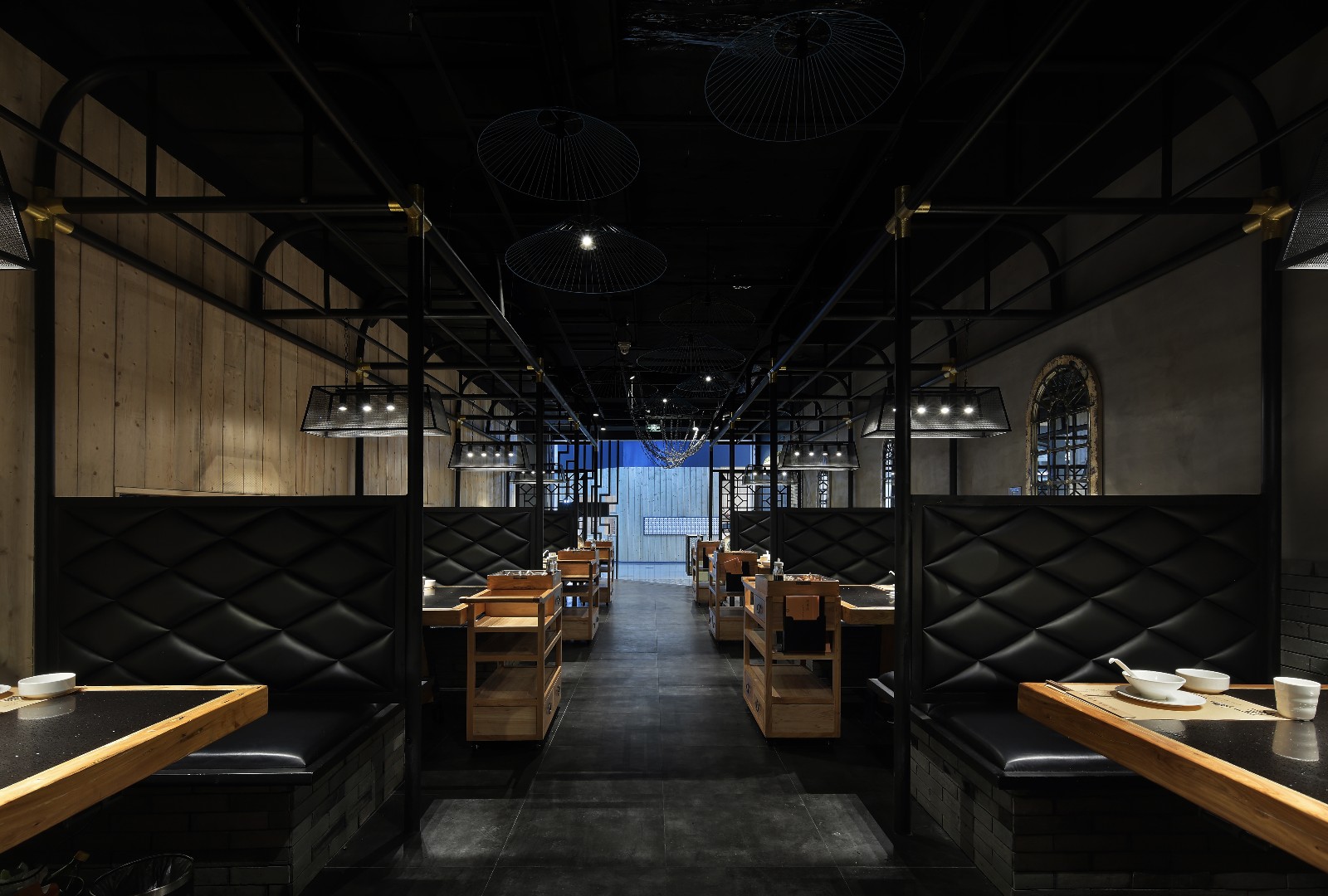 火锅店装修设计案例图,火锅店装修设计布局图