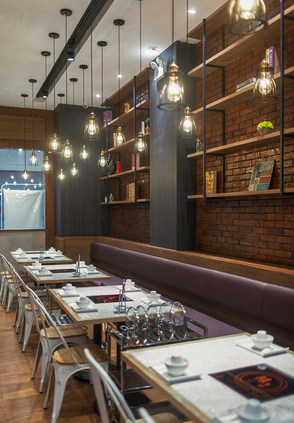 火锅店店面设计案例图,火锅店店面设计布局图