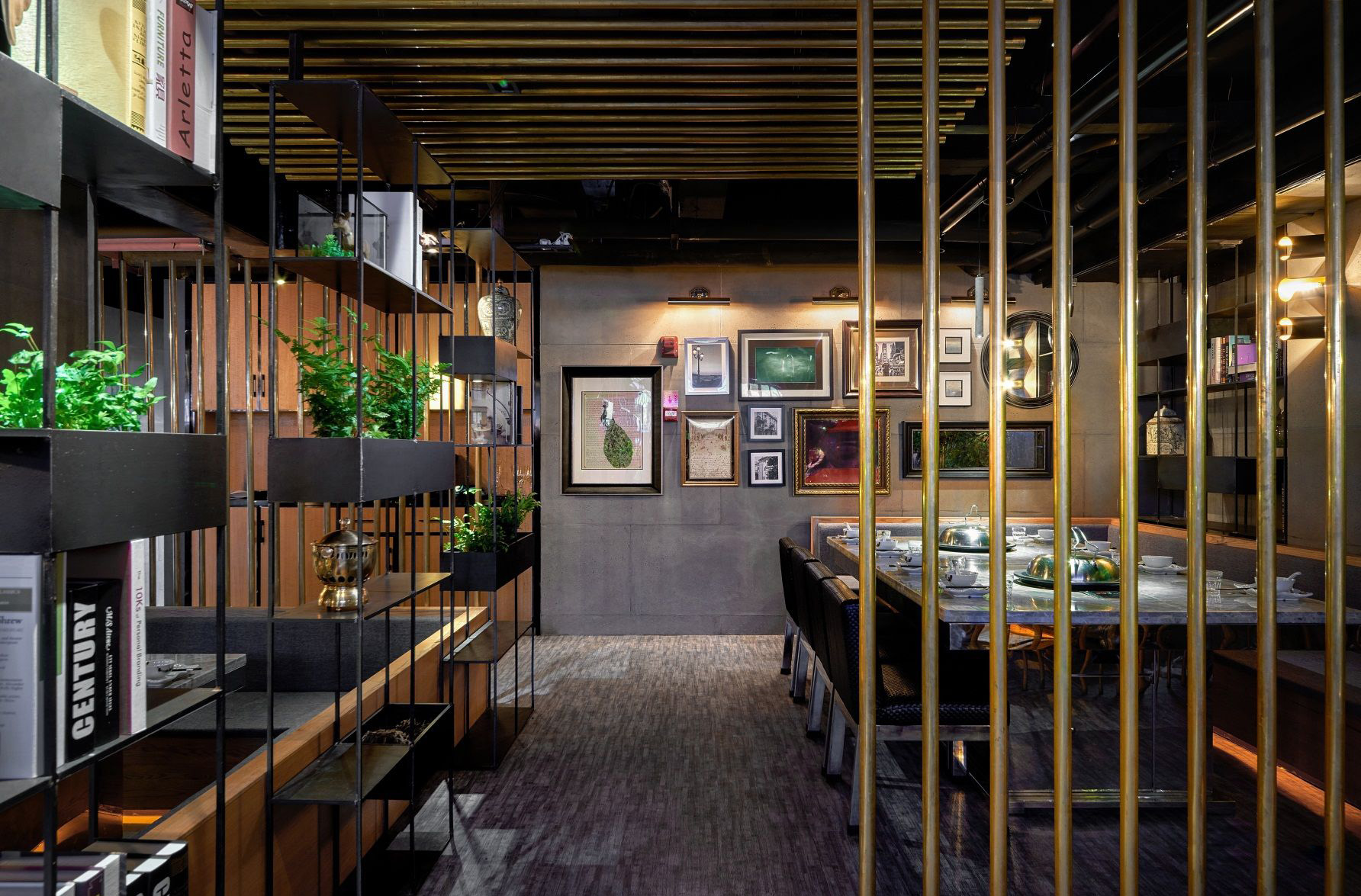 火锅店设计效果图,火锅店设计实景图