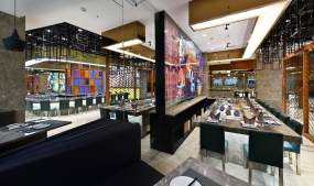 铁板烧店空间设计布局图,铁板烧店空间设计实景图