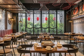 烧烤店装饰设计实景图