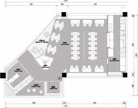 快餐店装饰布局图,快餐店设计布局图