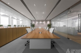 简单风格办公区域装饰设计效果图,办公区设计效果图