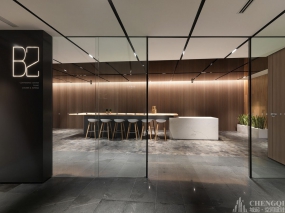 大气稳重办公室茶水间设计效果图