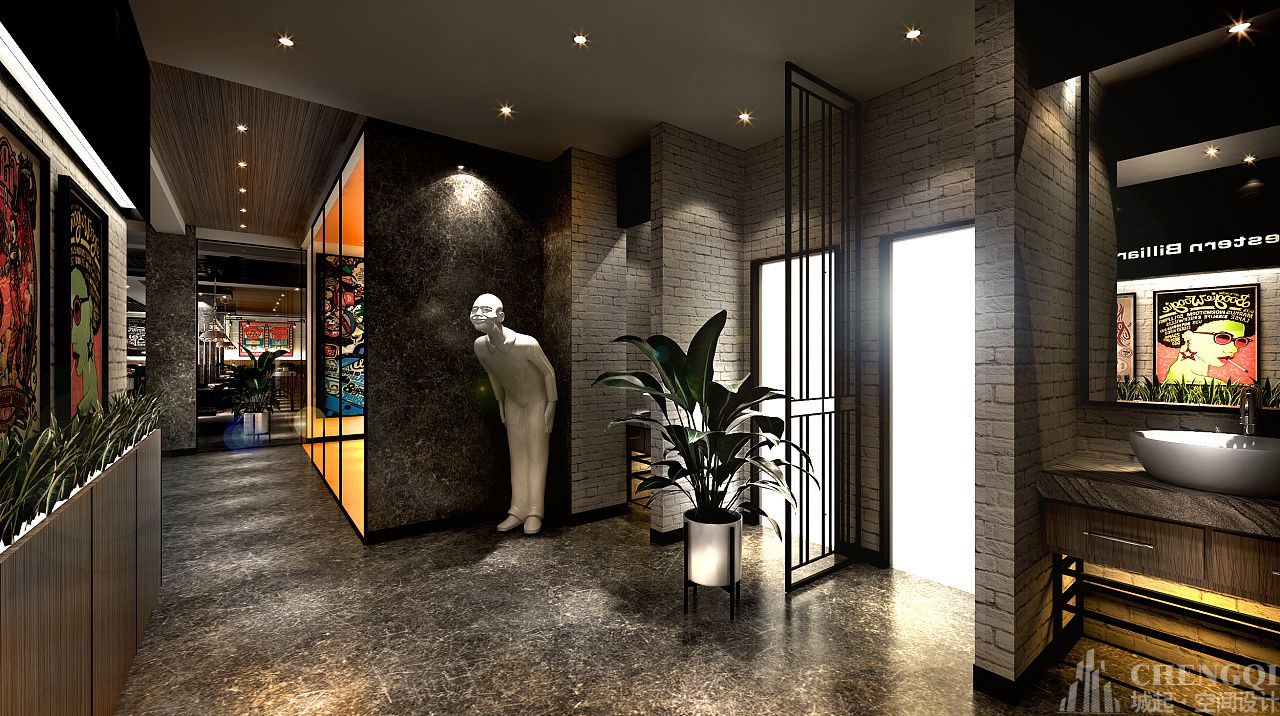 台球俱乐部空间装饰效果图,台球俱乐部空间设计图片