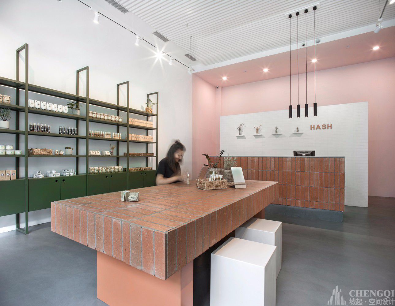 护肤品店装饰效果图,护肤品店装饰布局图