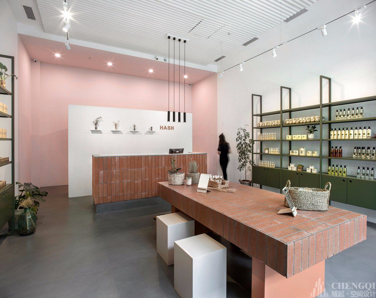 护肤品店装修布局图,护肤品店装饰图片