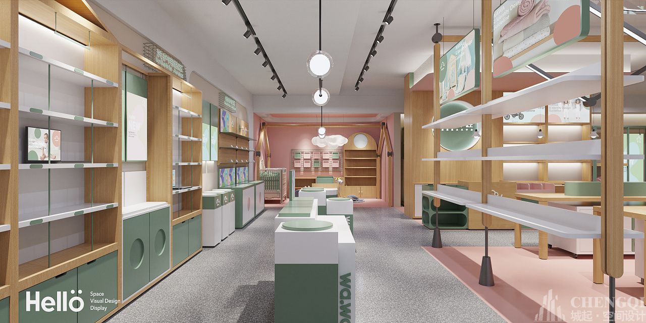 母婴店设计布局图,母婴店设计效果图