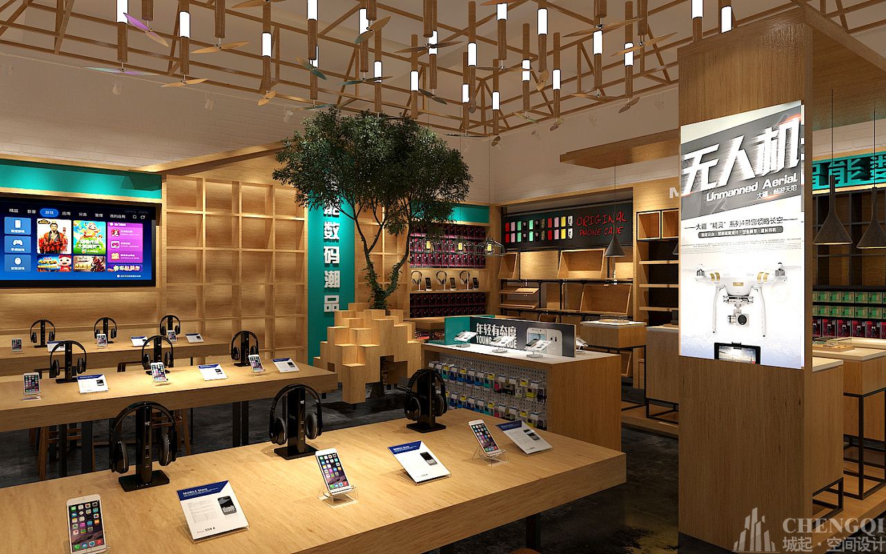 智能数码店空间设计实景图,智能数码店空间设计布局图
