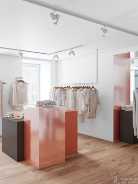 女装店装修设计布局图,女装店装修设计效果图