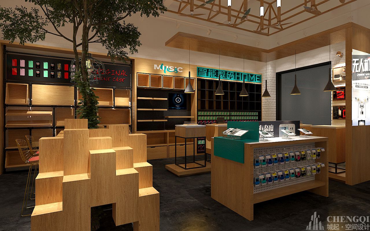 智能数码店空间设计效果图,智能数码店装饰图片