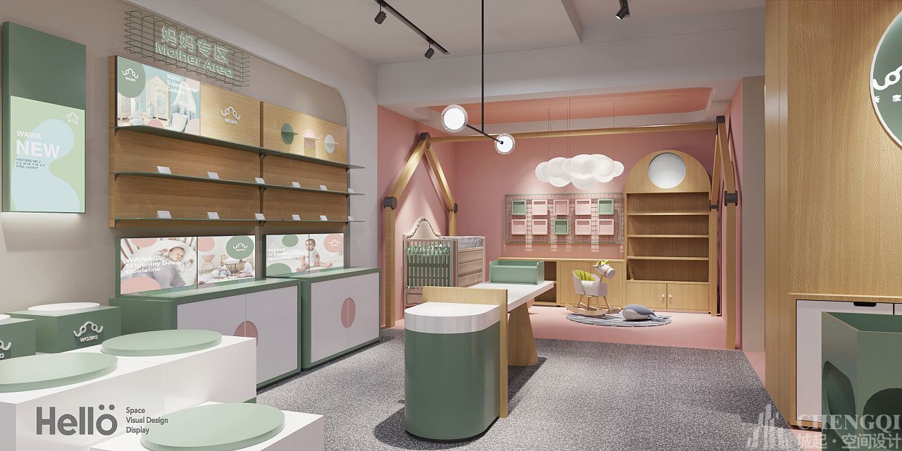 母婴店装修设计实景图,母婴店装修设计布局图