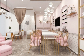 美甲美睫店空间设计效果图