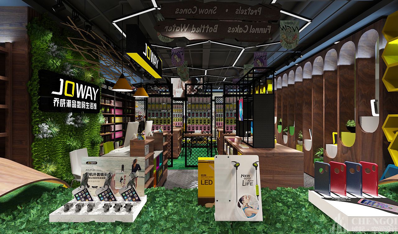 数码店设计图,数码店装修设计案例效果图