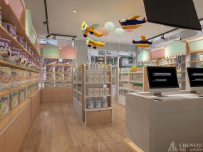 母婴店设计效果图,母婴店装修设计图片