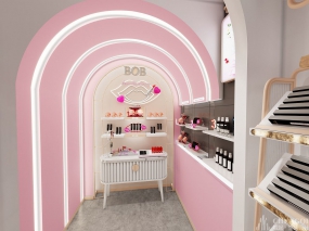 化妆品店装修设计效果图,化妆品店装修设计布局图
