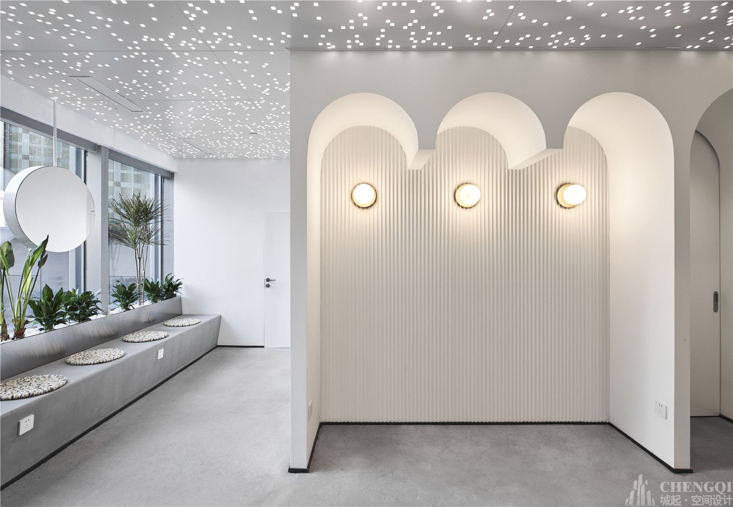 美容院空间设计效果图,美容院装饰图片