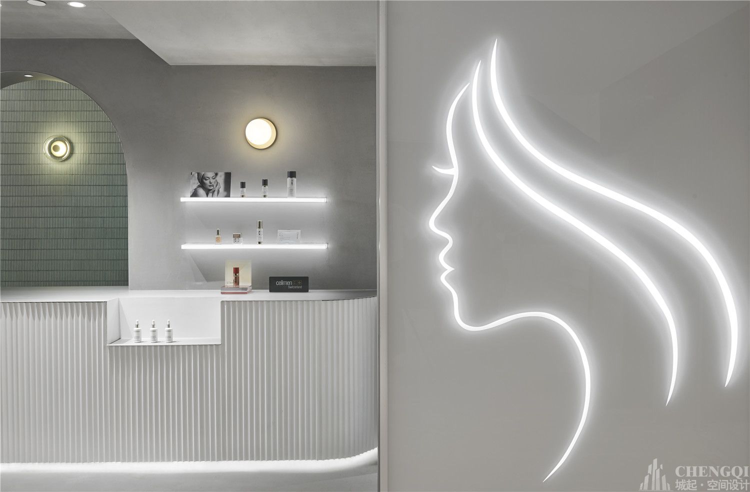 美容店装修设计效果图,美容院空间设计图片