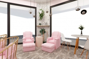 美甲美睫店装饰图片