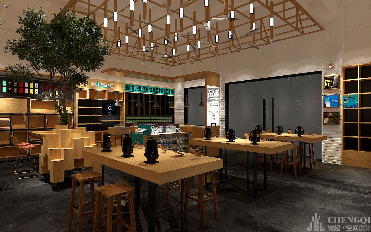 智能数码店装饰布局图,智能数码店装饰效果图
