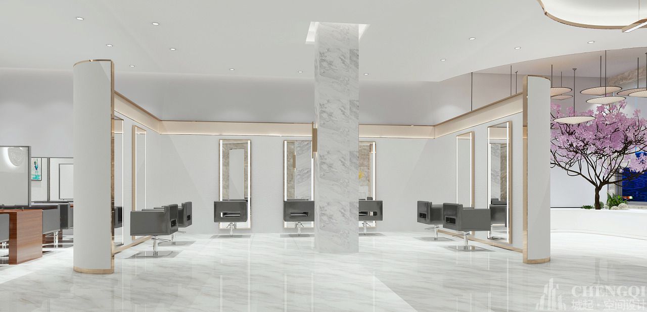 理发店设计案例图,理发店设计图片