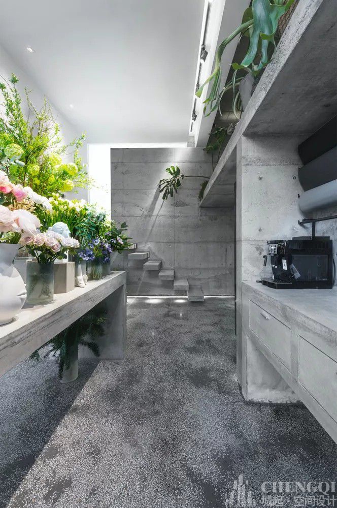 花店装修效果图,花店空间装饰实景图