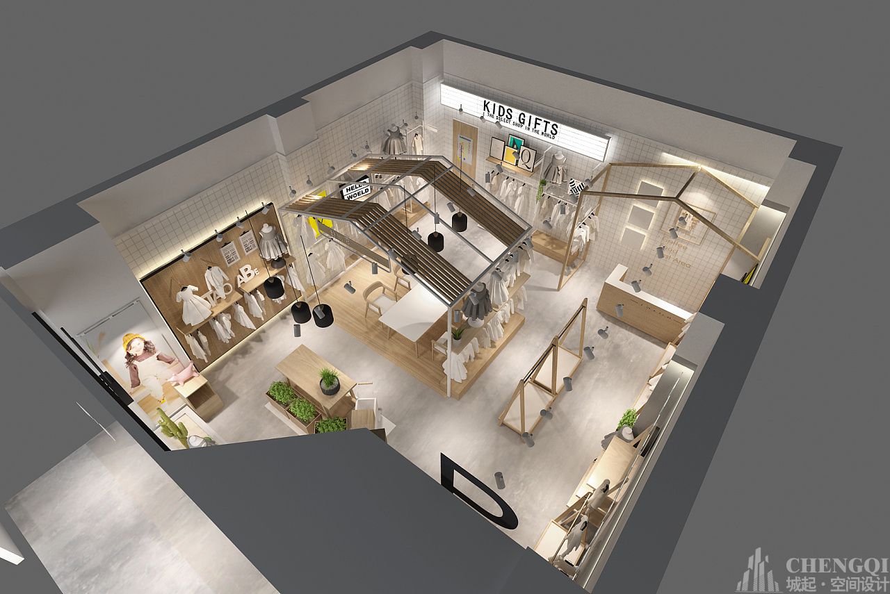 宝宝衣服店空间设计实景图,宝宝衣服店空间设计布局图