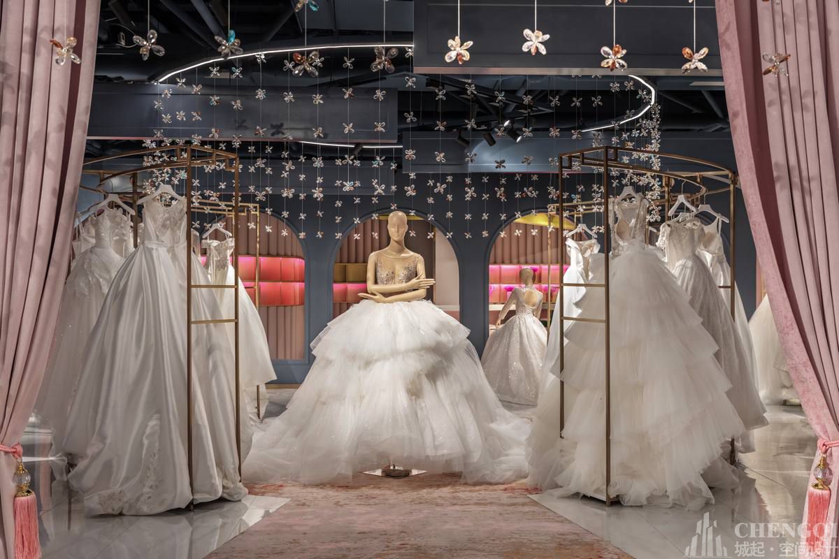 婚纱店装修设计效果图,婚纱店空间设计案例效果图