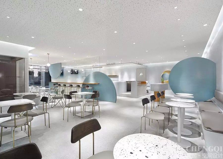 奶茶店设计效果图,奶茶店装修实景图