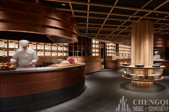 自助餐厅装饰实景图,自助餐厅装饰布局图