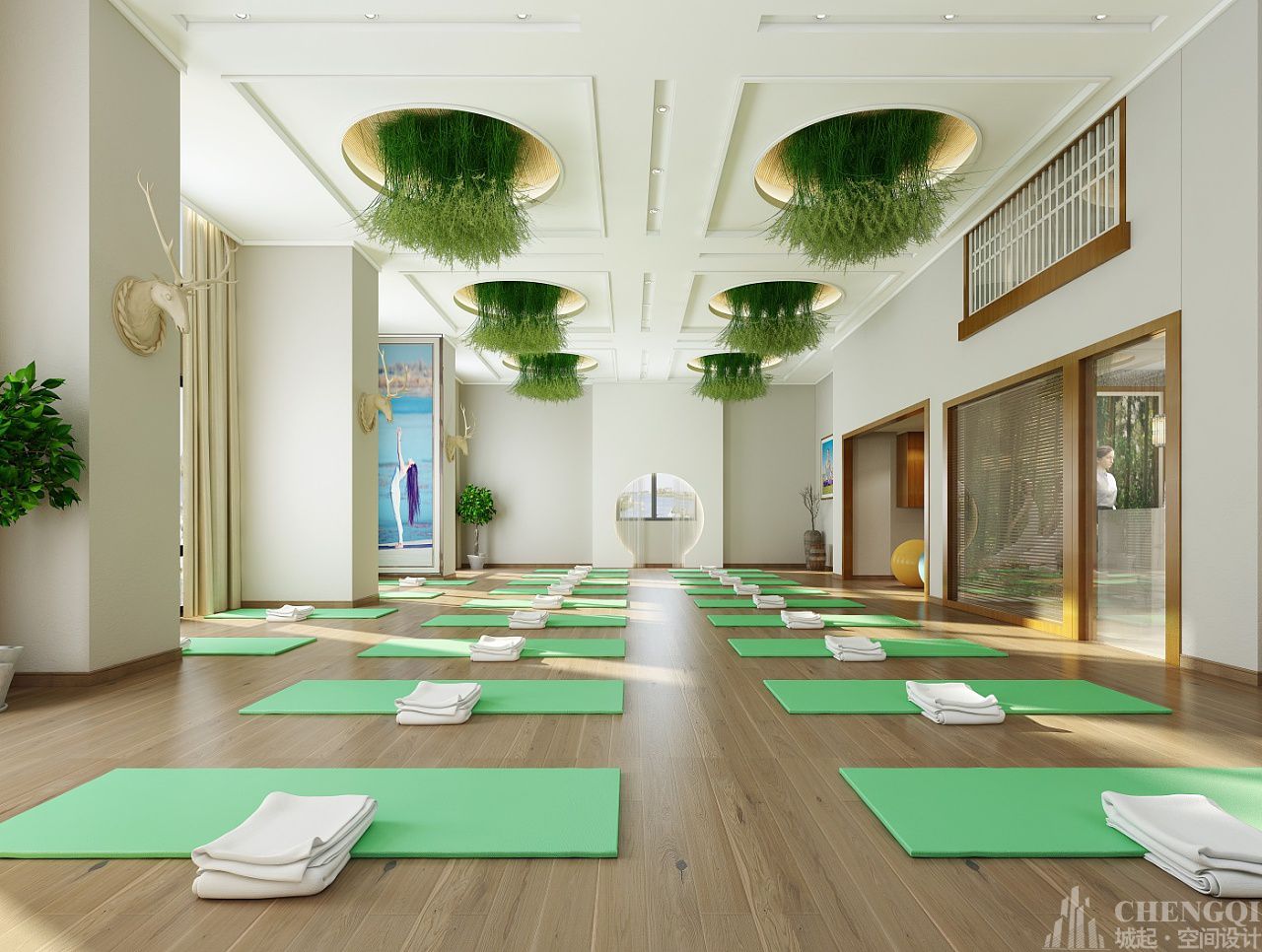 舞蹈房装饰效果图,舞蹈房设计案例图