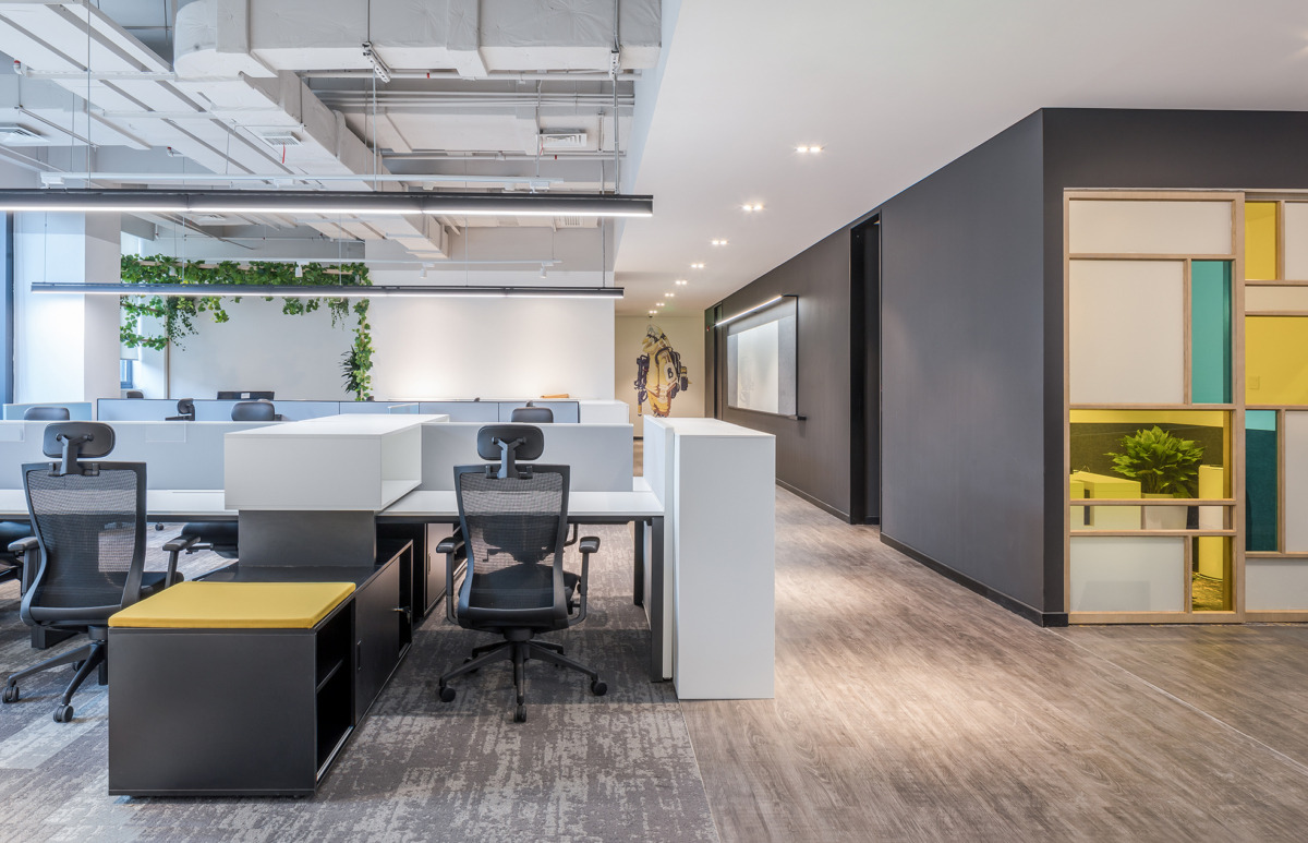 办公室开放区装修设计效果图,办公室活动区装修效果图