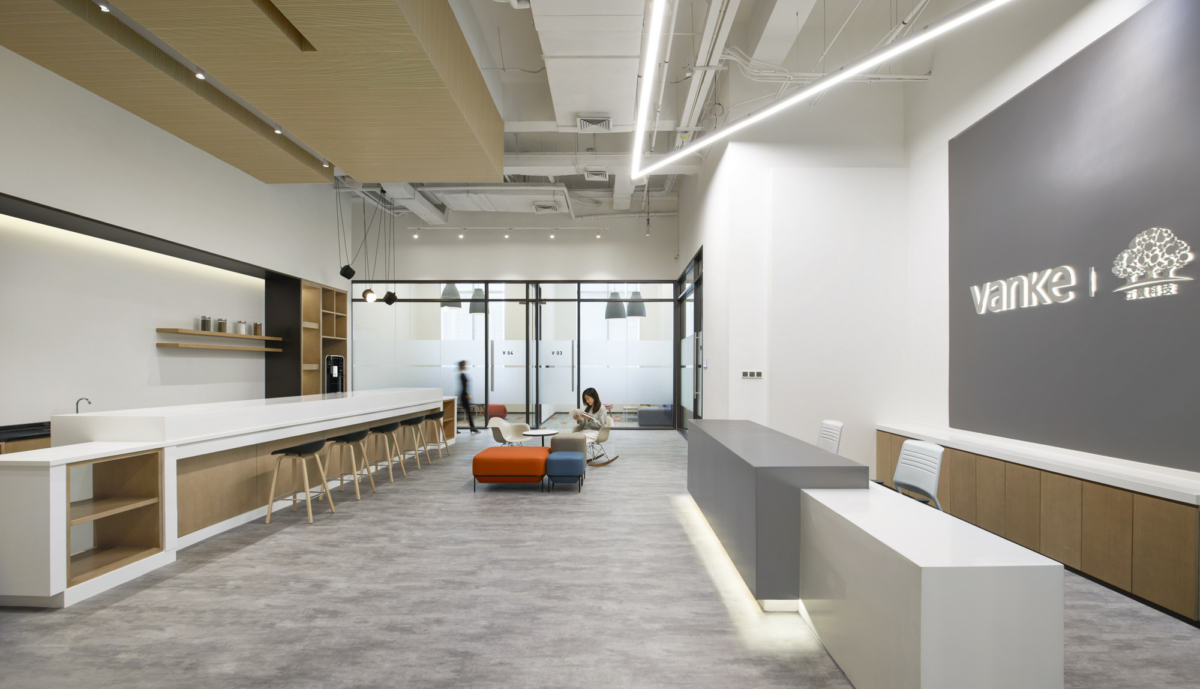 工业风办公室前厅设计效果图,办公室前厅装修设计图