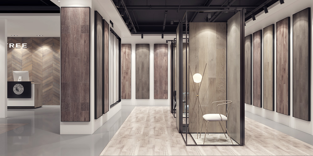 展厅设计效果图分享,上海展厅效果图设计