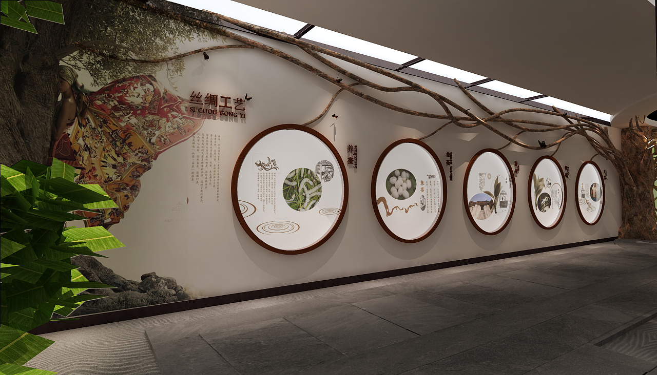  丝绸文化展示馆装饰案例图, 丝绸文化展示馆案例图
