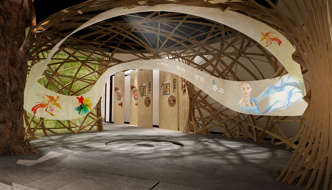 现代简约风展示馆装饰案例图,简约风展示馆案例图