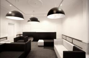 现代时尚简约风格办公室前台装修图