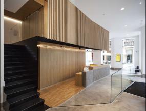 办公室简装修前台装饰效果图