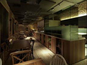 现代时尚酒吧吊顶装修设计