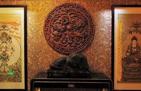 2018大型足浴店室内吊顶设计装修效果图片