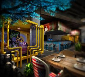 大型网吧装修效果图